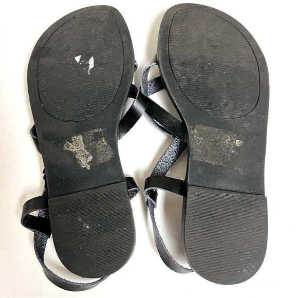 TORRID Toe Post Gladiator Sandal black leather size 9WW - Picture 8 of 11